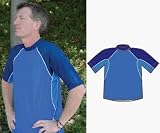 Men's UV Protective Short Sleeve Rashguard - Blue XL