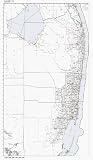 Miami, FL Metro Area ZIP Code Map, wall sized print by WorkingMaps, Measured in inches 19x53