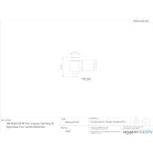 SMC KQ2V04-M5A PBT & Brass Push-to-Connect Tube Fitting, Universal Elbow, 4 mm Tube OD x M5x0.8 Male