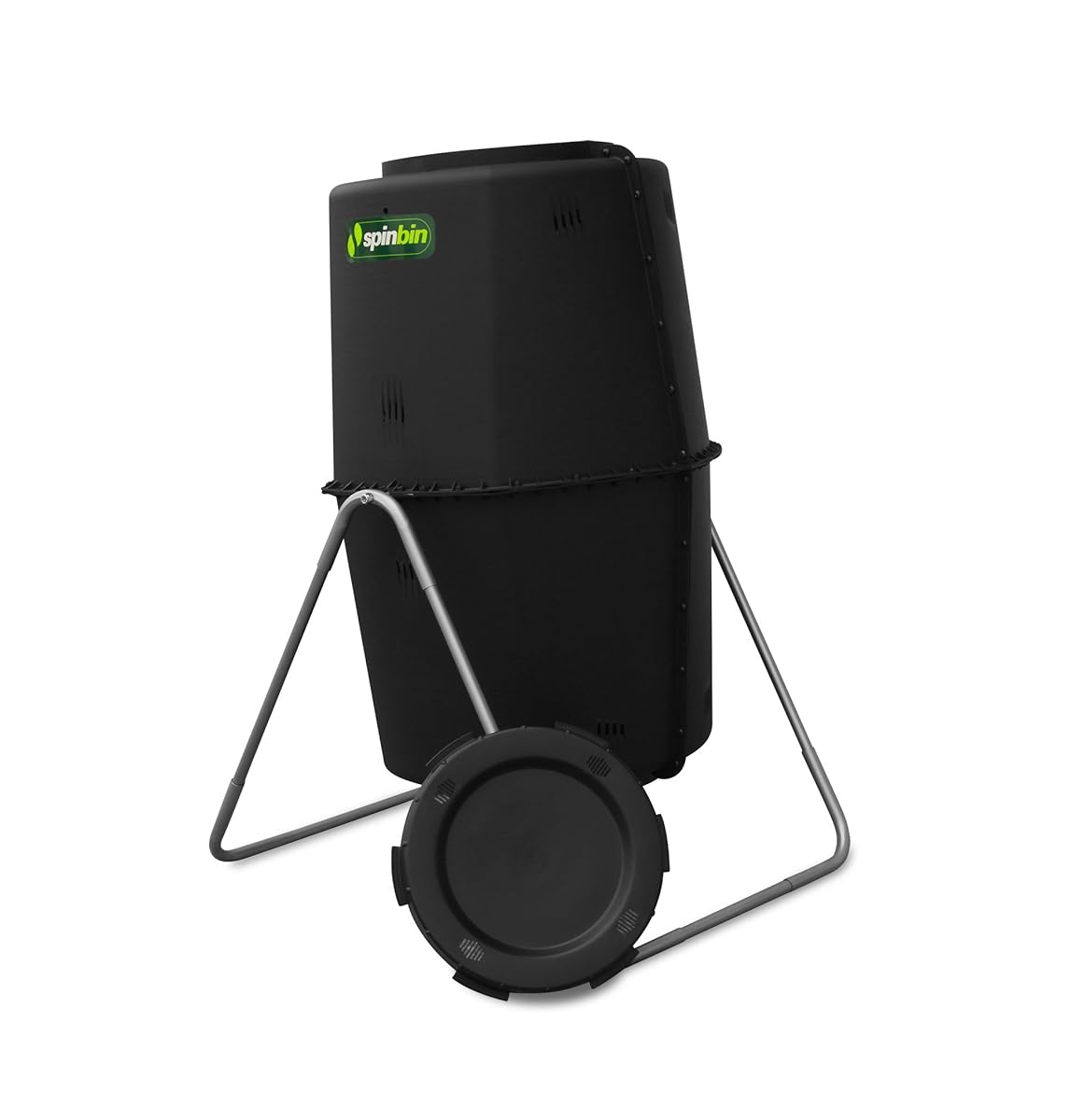 Spin Bin Composter 60 gal. Large Capacity Black Barrel Style Tumbler