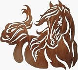 28 Lazart Metal Wall Art Wall Decor - Windy (Romantic Horse) Wall Mount