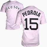 Boston Red Sox Dustin Pedroia Youth Girl's Pink Jersey T-Shirt