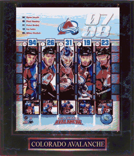 Buy Colorado Avalanche Team Collage 8x10 Photo Plaque by Palm Beach Autographs