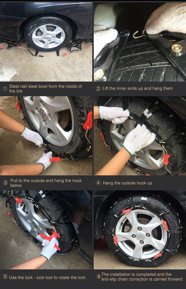 Rupse Tire Chain of Car ,SUV Emergency Mud Snow Tire AntiSkid Security