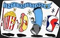 Intermission - Dancing Popcorn, Waterpipe & Soda with Lighter on Clear Background- Sticker / Decal