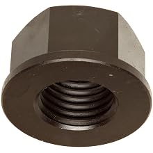 Grade 2 Low Carbon Steel Flange Nut, Zinc Plated Finish, UNF 2B Threads, 1-1/8"-7 Thread Size, 3/8" Width Across Flats