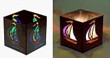 Square Sailboat Black Tealight Sail Boat)