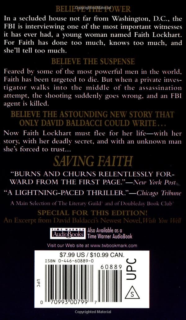 Saving Faith: David Baldacci: 9780446608893: Amazon.com: Books Saving Faith: David Baldacci: 9780446608893: Amazon.com: Books