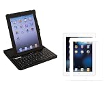 COMBO: ESTUCHE con TECLADO INALAMBRICO BLUETOOTH NEW TRENT & PROTECTOR de PANTALLA para iPad 2 iVisor AG marca MOSHI (BLANCO)