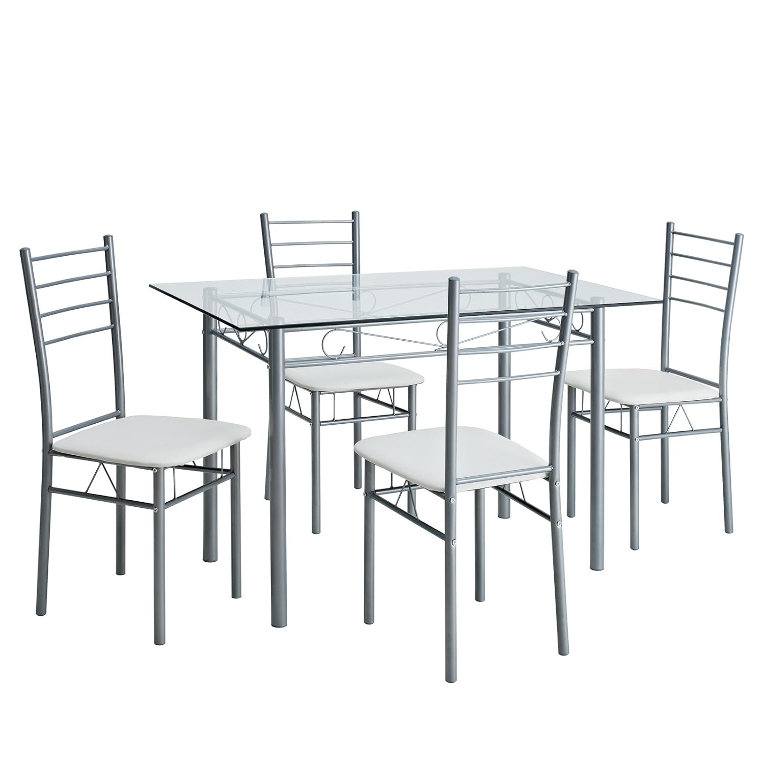 Glass Top Dining Table and Chairs