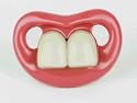 Billy Bob Two Front Teeth Baby Bugs Pacifier, Pink Lips Novelty Gag gift
