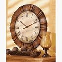 Wall Clock with Bunched Frame Design, Antique Face, Roman Numerals and Antique Gold and Copper Finish From CBK Home