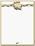 Vintage Christmas Holly Letterhead
