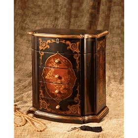 Hand Painted Jewelry Boxes - The Black Pearl by Accent Treasures by Accent Treasures