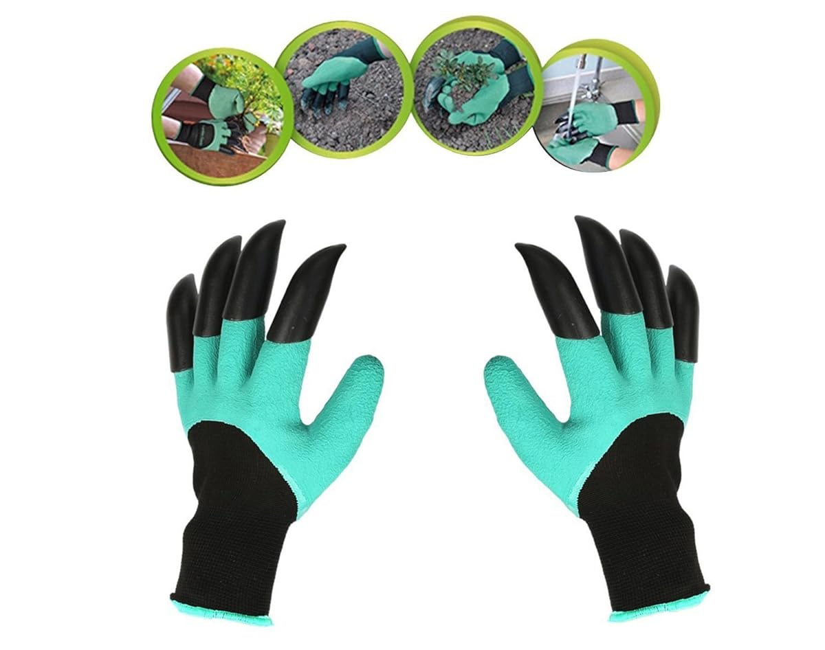 Garden Gloves With Claws, Great for Digging Weeding Seeding poking