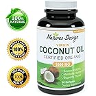 Pure & Organic Coconut Oil, Highest Grade and Quality Capsules