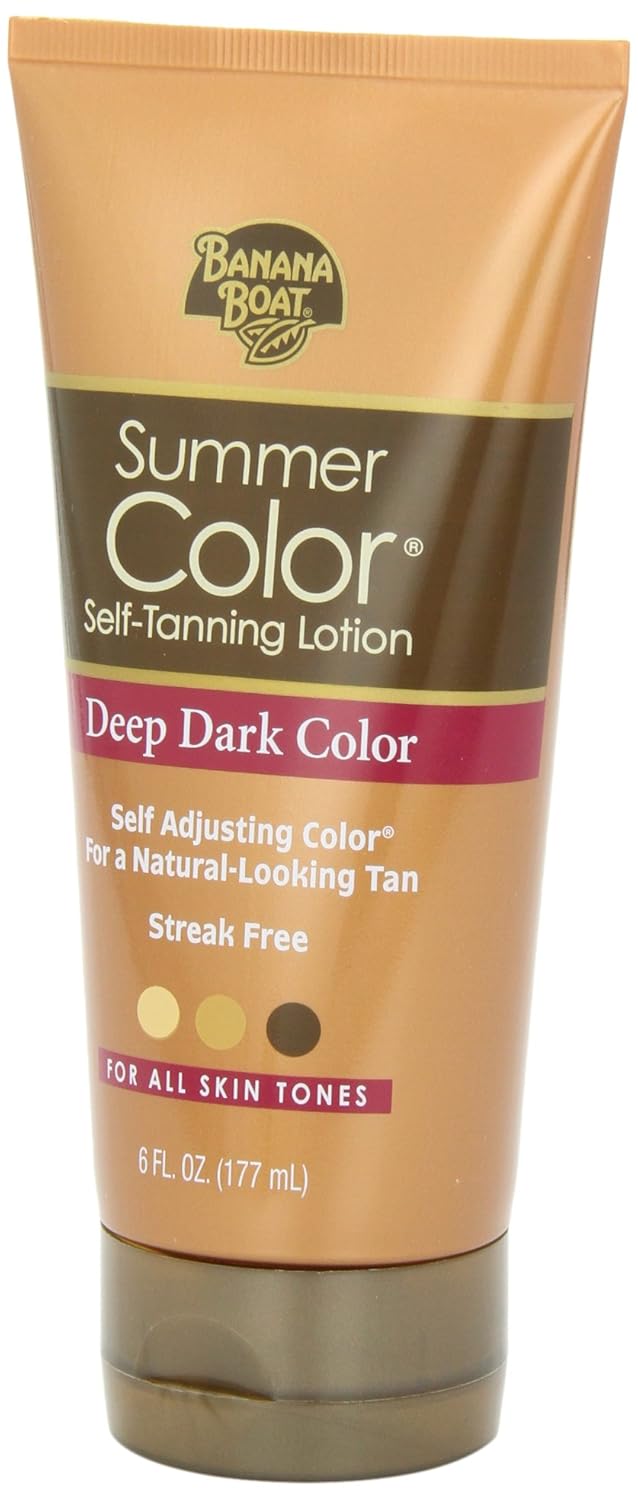 Banana Boat Summer Color SelfTanning Lotion, Deep Dark Color, For All