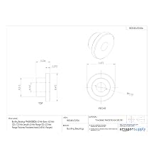 Bunting Bearings FFM004008006 4.0 MM Bore x 8.0 MM OD x 12.0 MM Length 6.0 MM Flange OD x 2.0 MM Flange Thickness Powdered Metal SAE 841 Flanged Metric Bearings