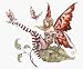 Blonde Fairy Sitting on Big Leaf with Red Wings & Butterflies By Amy Brown - Sticker ...