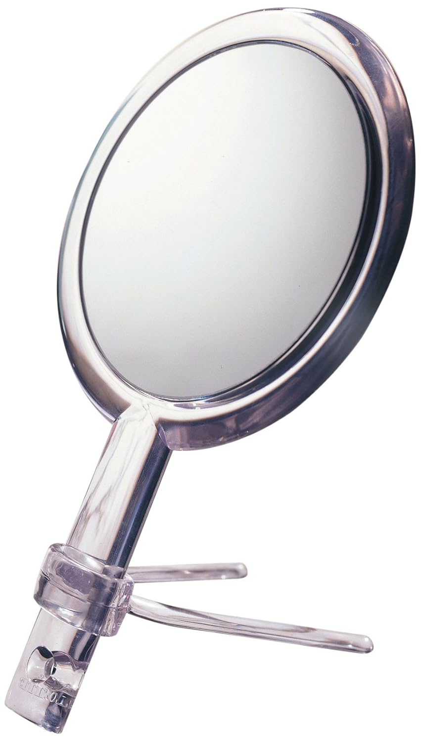 Floxite Fl10h 10x Hand Held 2sided Mirror with Stand, Clear , New
