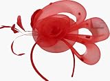 Cocktail hat 5610 with head band in red color