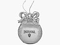 Indiana University - Round Bulb Pewter Ornament - Laser Engraved