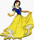 Snow White & The Seven Dwarfs - Snow White Holding Dress - Embroidered Iron On or Sew On Patch (Disney)
