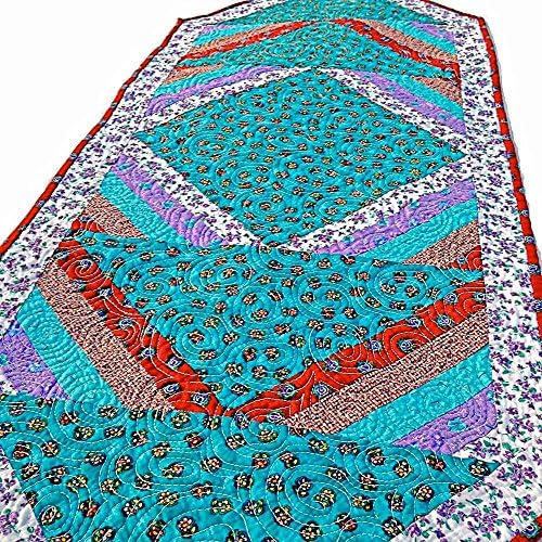 Quilted Bright Tablerunner, Table Topper, Centerpiece Mat, Tablecloth - Shabby Chic