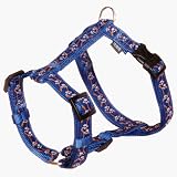 Eigenschaften Schecker  / Brustgeschirr mit Pfotendesign blau, 75-100 cm, 25 mm