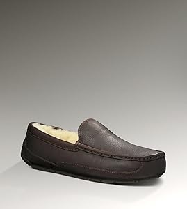 SLIPPERS para HOMBRE de UGG AUSTRALIA modelo ASCOT LEATHER China Tea Talla 7
