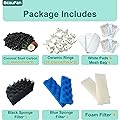  Beaufan Replacement Bio Foam Filters, Activated Carbon & Ceramic Rings 