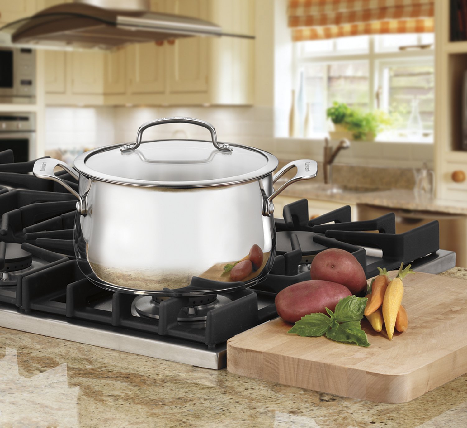 Cuisinart 44522 Contour Stainless 5Quart Dutch Oven with Glass Cover