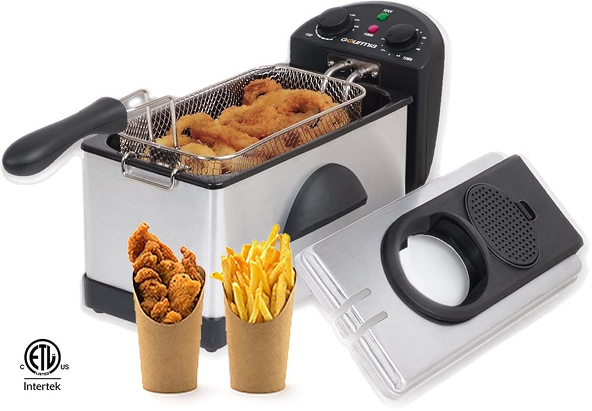 Gourmia GDF300 Electric Restaurant Deep Fryer With Dual Temperature and