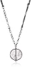 "Barcelona" White Stone Medallion with Leather Necklace