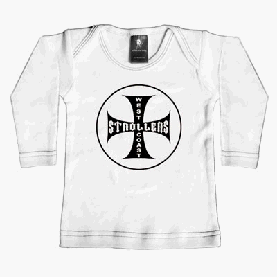 more about Rebel Ink Baby 339wls06 West Coast Strollers- 0-6 Month White Long Sleeve Tee