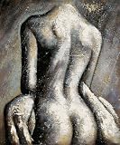 Art Reproduction Oil Painting - Nude Figures: Elegance in A Figure - Standard 20x24 - Hand Painted Canvas Art