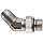 Brennan 6802-06-06-NWO-SS, Stainless Steel, 37 Degree Flared Tube Fitting, 06MJ-06MAORB 45 Degrees Elbow , 3/8" Tube OD