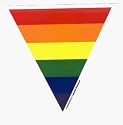 Gay Pride Rainbow Triangle - 5 3/8" - Sticker / Decal