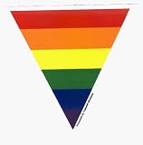 Gay Pride Rainbow Triangle - 5 3/8" - Sticker / Decal
