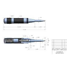Starrett 18C Automatic Center Punch Heavy-Duty With Adjustable Stroke, 5-1/4" Length, 11/16" Diameter