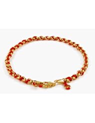 14K Gold Vermeil Kabbalah Bracelet, 6.5 inches