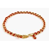 14K Gold Vermeil Kabbalah Bracelet, 8.0 inches