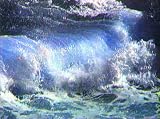 Blue Wave Falls - Fine Art Poster 8.06 x 10.75 Print only