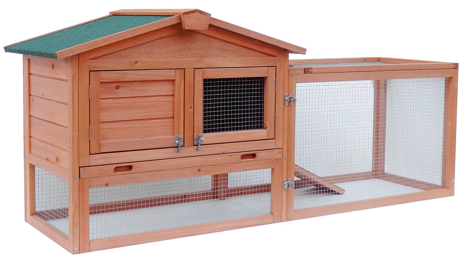 Pet Rabbit Bunny Wood House and Run