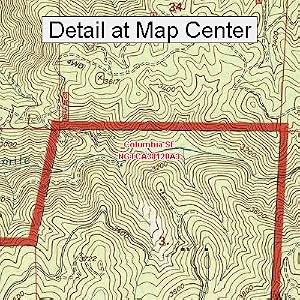 Buy USGS Topographic Quadrangle Map - Columbia SE, California (Folded Waterproof)