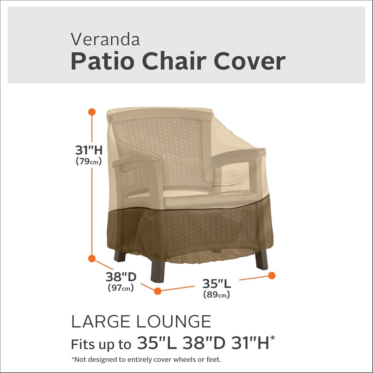 Classic Accessories Veranda Patio Lounge Chair Cover