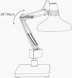 Luxo LC2FEWT LC Series White Combo Fluorescent/Incandescent Task Light, w/30-inch arm, weighted base, External Springs and 3-Conductor Cord Set (lamps included)