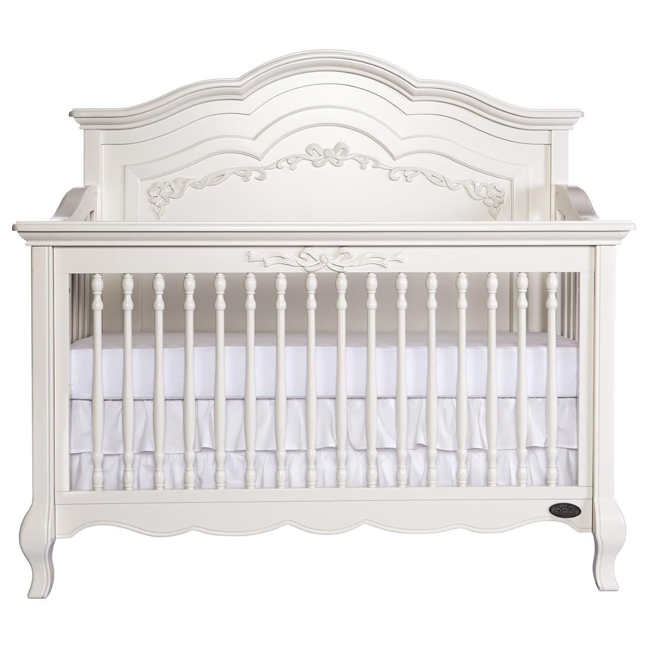 Evolur Aurora 5-in-1 Convertible Crib, Ivory Lace 0