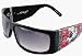 ED HARDY EHS 024 BEYONCE 2 BLACK RIMLESS SWAROSKI SHIELD SUNGLASSES
