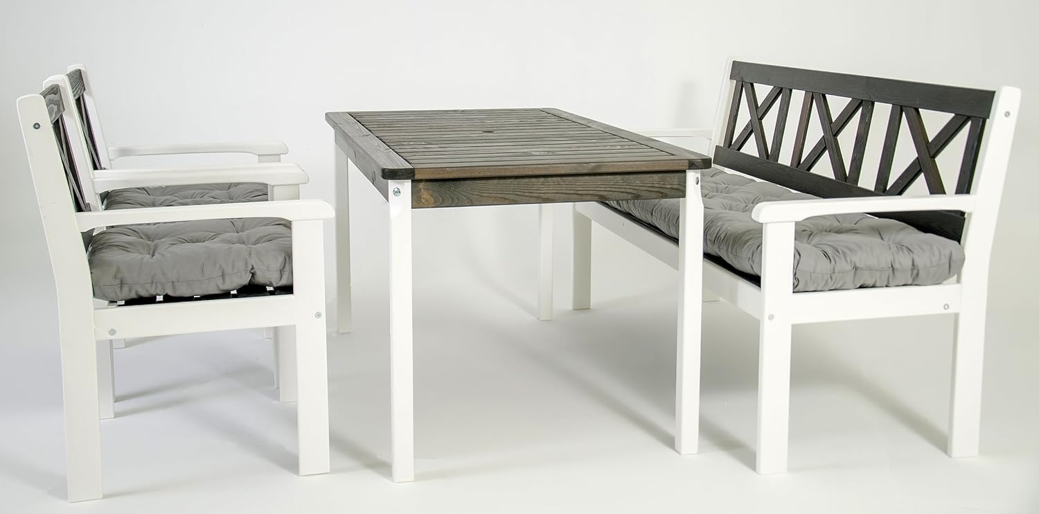 GARDENho.me Nordische Gartenmöbel 3tlg. Massivholz Balkonset Lotta